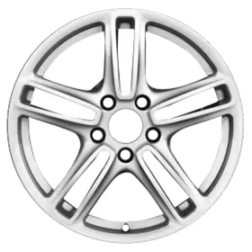 970362158049a1 Porsche 19x9 5 Double Spoke Refurbished Aluminum Wheel Painted Silver 560-67386