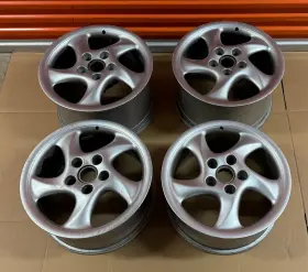 993.362.136.01 Porsche Oem 911 993 Turbo Twist 18 Inch Wheels Rims Set - Solid