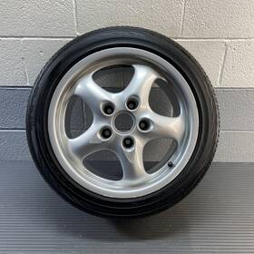 Porsche 9933621280061m 1997-2004 Boxster 986 Rear Alloy Wheel Rim With Tire 9jx17 Et47 Note