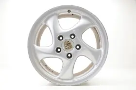 99338214004 Porsche 1999-2001 911 996 18x10 Inch 5 Curved Spoke Aluminum Wheel Assembly