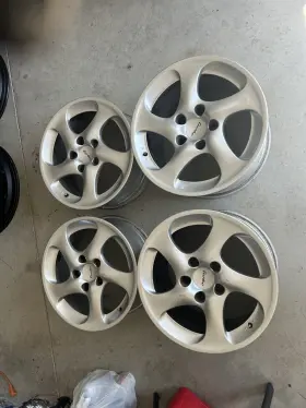 996.362.136.01 Porsche Oem 18 Inch 996 911 Tt Turbo Twist Wheels Rims Staggered