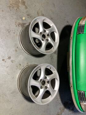 Porsche 996.362.142.01 996 Twin Turbo Rear Wheels Pair 18 Inch By 11 Used