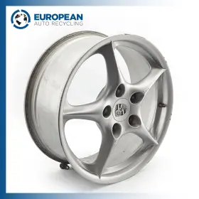 99636213800 Porsche 2003-2004 Boxster 18x9 Silver Rear Wheel Rim - Oem