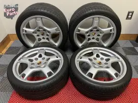 997.362.156.01 Porsche Oem 19 Inch 997 911 Carrera Wide Body Lobster Fork Claw Wheels Rims Silver