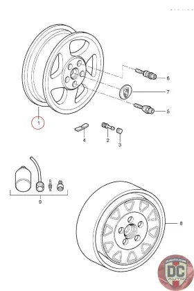 99736214001 Porsche 2005-2008 911 997 Carrera 3 Wheel 10x18 99736214001 Porsche 2005-2008 911 997 Carrera 3 Wheel 10x18