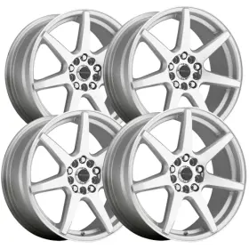 131s-57089 Raceline 40 Set Of 4 131s Evo 15x7 5x100/5x4.5 Inch 40mm Silver Wheels Rims 15