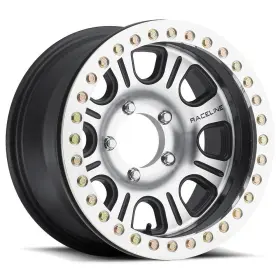 Rt232 Raceline Monster Beadlock Wheel Rim - Satin Black Machined Face