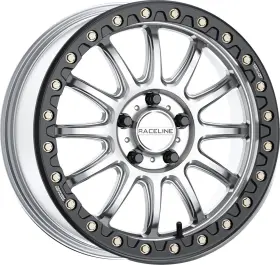 A14sb-77012 Raceline Wheels 40 Wheel - Alpha Front/rear Hyper Silver/with Black Ring 17x7