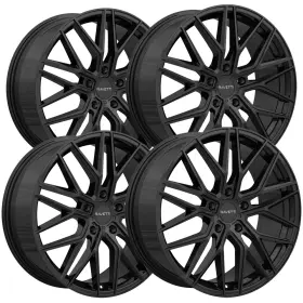 Rav-m16-22974b Ravetti Set Of 4 M16 22x9 5x112 32mm Gloss Black Wheels Rims 22 Inch