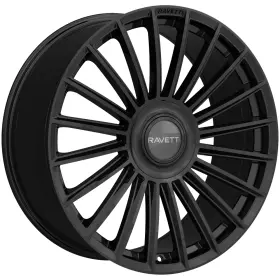 Rav-m17-22914b-fc Ravetti M17 22x9 5x115/5x120 15mm Gloss Black Wheel Rim 22 Inch