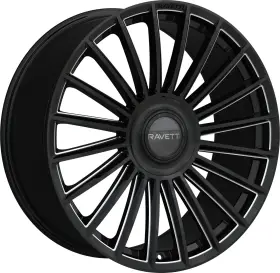 Rav-m17-22945bmw-fc Ravetti 22 Inch Black And Milled M17 Floating Cap 5x112 5x114.3 40 Rims Wheels