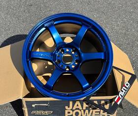 Rays Gram Lights Wgiac22epp X4 1 Gramlights 57dr 18 Inch 18x10.5 12 5x114 Spatta Blue Wheel Rim Set 4 23lbs