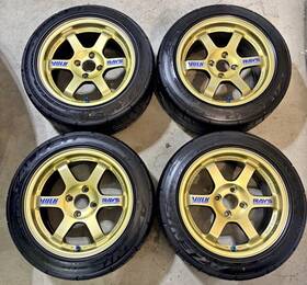 Rays Te37 S Volk Racing Te37 Og Hyper Gold 15x8 35 Falken Azenis Tires