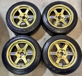 Te37 Rays S Volk Racing Og Hyper Gold 15x8 35 Falken Azenis Tires