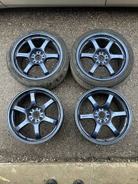 Rays Wgix38eebp Gramlight 57dr Mag Blue 18x8.5 37 5x114.3 Pair Spares Wtt / Wts