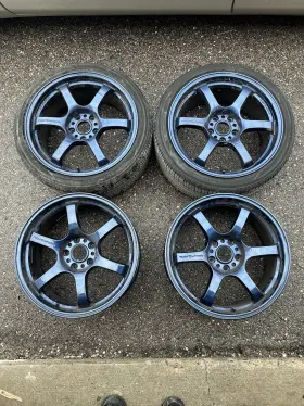 Wgix38eebp Rays Gramlight 57dr Mag Blue 18x8.5 37 5x114.3 Pair Spares Wtt / Wts