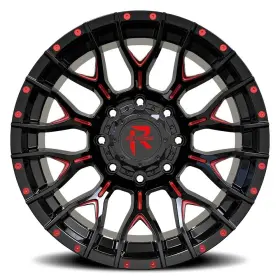 Rv201-209061351397 Red 00brw Revenge Offroad Rv-201 Black And Milled 6x135 6x139.7 Size 20x9 Et