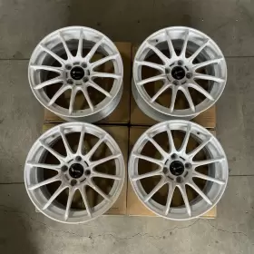 20240423 Rep Dx76 Used 15x7 12 Spokes 4x100 40 73.1 White Wheels Set 4