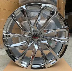 Fr-98 Rep1 26 Inch Fr98 Escalade Platinum Chrome Wheels Fits Gmc Yukon Sierra Tahoe Silverado