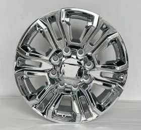 Ezw11820 Replica Chrome 20 Inch 8 Lug Split Spoke Wheels Rims 8-180 Chevy Silverado 2500 Hd 2011-2026