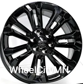 298-22985b-211 Replica Wheels 4 New 22 Inch Gloss Black 5666 Oe Fits 2025 Gmc Sierra Denali 6x5.5