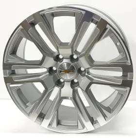 Rp-422410c639 Replica Wheels 28sm 22 Inch Silver Machined 5917 Fits 2021 Chevy Tahoe Ltz Rst 6x5.5 28
