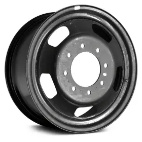 Stl02191u45n Replikaz For Dodge Ram 3500 03-10 5-slot Painted Black 17x6 Steel Factory Wheel Replica