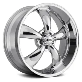 100c-7806100 Rev Wheels 100 17x8 5x120.65 72.7 Chrome Rims Set Of 4