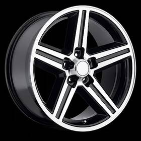 Rev Wheels 652mb-0934 Iroc 652 Series- 20x9 - 4.5 Bs 5x4.75 -black/polished