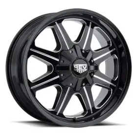 823m-2903212 Rev Wheels 823 Series- 20x9 - 4.53 Bs 5x5/5x5.5 -black/machined