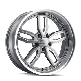 Ridler 608-2173g 608 20x10 5x127 Offset Grey With Milled Spokes And Diamond Lip Qty Of 1