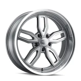 608-2173g Ridler 608 20x10 5x127 Offset Grey With Milled Spokes And Diamond Lip Qty Of 1