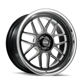 611-2165gbmd Ridler One 20x10 611 5x114.3 Gloss Black Milled With Diamond Cut Lip Wheel Rim