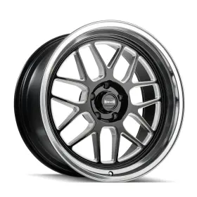 611-8865gbmd Ridler 18x8 611 Gloss Black Milled With Diamond Cut Lip Wheel 5x4.5 0mm