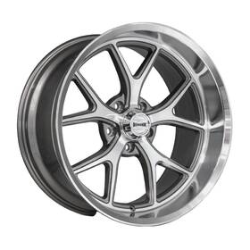 Ridler 661-8961ggd 661 18x9.5 5x120.65 Et0 Gloss Grey With Diamond Cut Face And Lip Qty Of 4