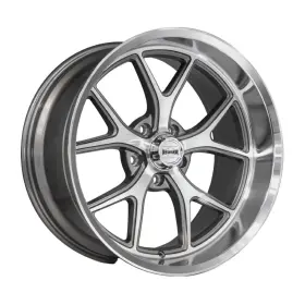 661-8961ggd Ridler 661 18x9.5 5x120.65 Et0 Gloss Grey With Diamond Cut Face And Lip Qty Of 4