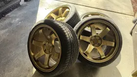 Jdns18377 Rota Grid 18x9.5 38 5x108 With Tires - Focus Rs And St Fit
