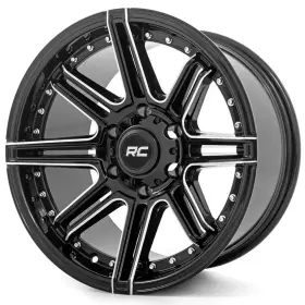 88221010 Rough Country 22x10 Black Milled Wheel 88 Series 8x6.5 -19