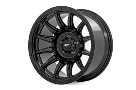90201811b Rough Country 4 New 20x10 90 Series Gloss Black 8x170 Et-19 Wheels Rims
