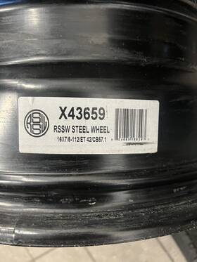 Rssw X43659 Rsswsteel Rim - Black 16 Inch X 7 Used Sku