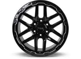 Cb106.1 Rtx Wheels 082978 Volcano 18x9.5 6x139.1 Et-10 Gloss Black Milled Edge