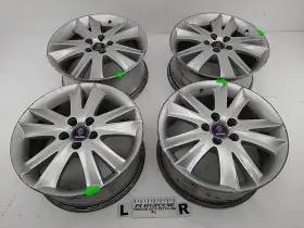 12771524 Saab 9-3 Set Of 4 Four Wheel Rims Alloy 17x7.5 10 V Spoke Fits 2003-2012 03 04