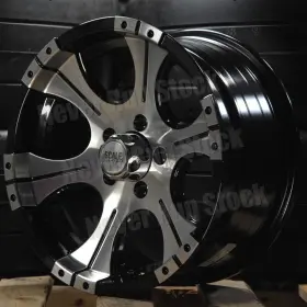 Rebel-s333-5865-nrs Scale 4x4 15x8 5x4.5 5x114.3 Offset Ace Black Machine 6 Spokes 1 Single Wheel Rebel-s333-5865-nrs Scale 4x4 15x8 5x4.5 5x114.3 Offset Ace Black Machine 6 Spokes 1 Single Wheel