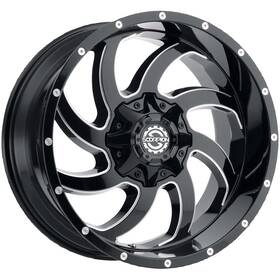 Scorpion Sc30-200955039-12ml Sc-30 20x9 5x5.5 Inch /5x150 -12mm Black/milled Wheel Rim 20