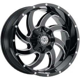 Sc30-200955039-12ml Scorpion Sc-30 20x9 5x5.5 Inch /5x150 -12mm Black/milled Wheel Rim 20