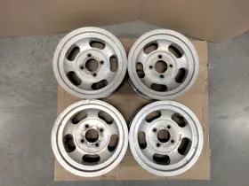 789789789 Set Of 4 U.s Indy Mags Including Center Caps Datsun 240z 260z 280z 14x6 Slotted Wheels Rims 4x114.3 Mag Chevy Toyota