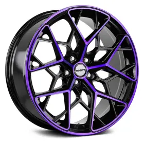 H35851435gbmp Shift Wheels Piston 18x8.5 35 5x114.3 73.1 Black Rims Set Of 4