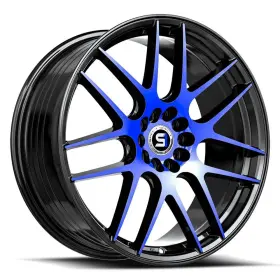 Sp-65 Spec-1 198195107168 Wheels 18x8 34 5x114.3 73.1 Blue Rims Set Of 4