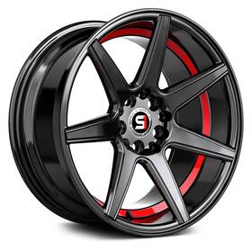 Spec-1 Sp-7317753642gbru Spec-1 Sp-73 Wheel 17x7.5 42 5x112 73.1 Black Single Rim