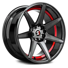 Sp-7317753642gbru Spec-1 Sp-73 Wheel 17x7.5 42 5x112 73.1 Black Single Rim